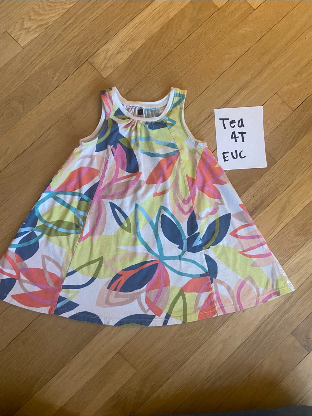 Tea Collection Girls Sleeveless tank Dress - Navy, Coral, Mint, Yellow Size4T